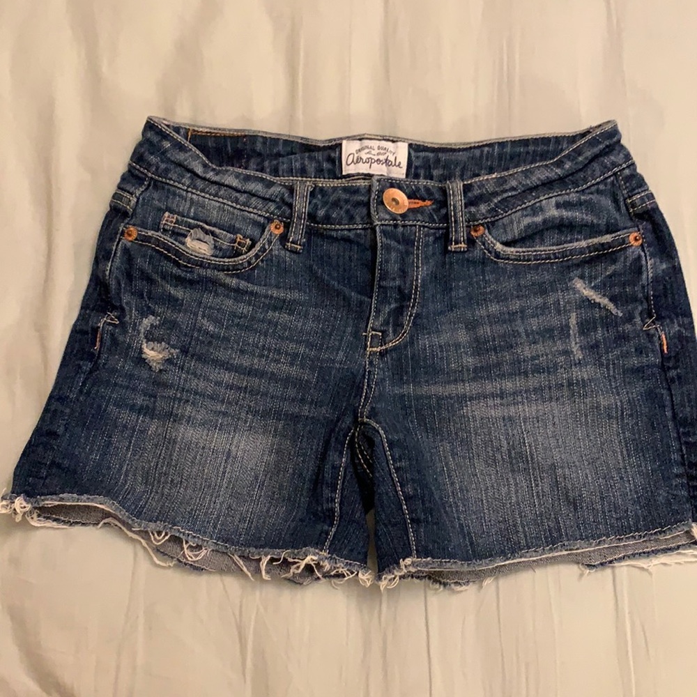 Dark blue jean shorts